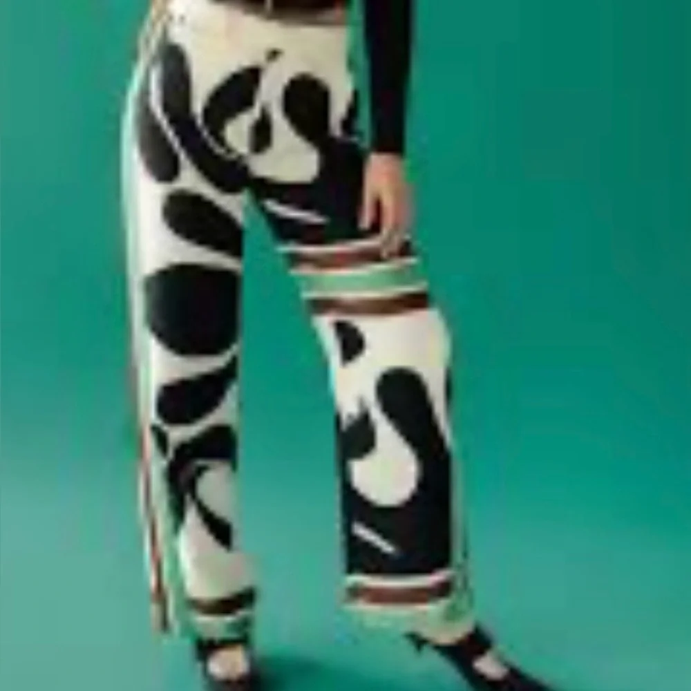 Zara Printed Wide Leg Trousers - Picture 1 of 9